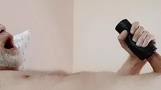 JerkinDad14 - Intense Orgasm with Jack Off Sleeve