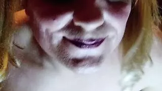 New Playtime with the big purple  dildo