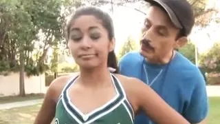 Cheerleader pussy banged by old dick