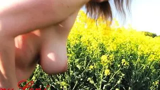 Wet milf pussy in the nature