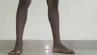 Indian school boy show him figure