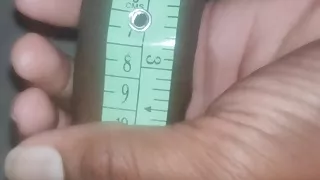 A big cock measuring with scale 8+ inches cock playing Cock