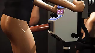 A sexy young hottie gets fucked outdoors by a nerdy boy