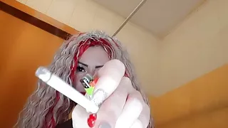 Fetish of cigarette smoke and smoking