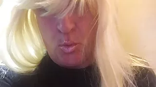 Sheer Black Silky Legs in Stilettos