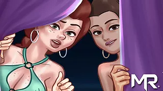 SummertimeSaga - Having fun with a girl in a cabana at the beach