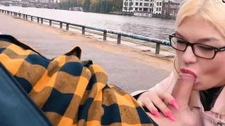 Big German Blonde with natural tits picked up for a fuck date