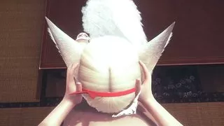 Yaoi Femboy - Kitsune Femboy lick and suck a dick.