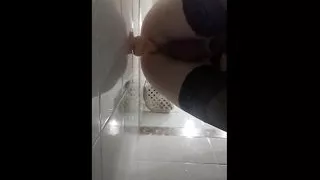 Crossdresser wearing lingerie get dildo inside her ass