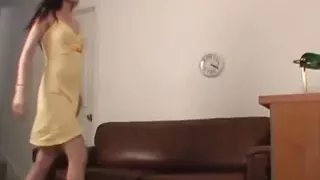 Sit in the corner and watch me ride his monster cock