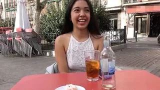 Horny teen parades her hot naked body around the streets