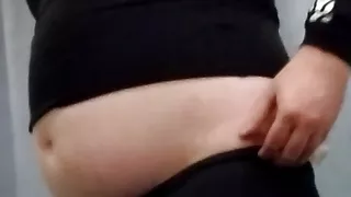 Fat Teen Tries on Tight Work-Out Clothes