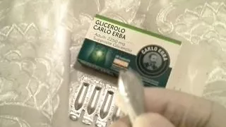 Glycerin suppository causes orgasm with abundant squirting