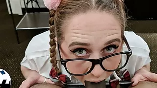 Blonde Private School Girl Submits To Daddy - Gets Vitamin X