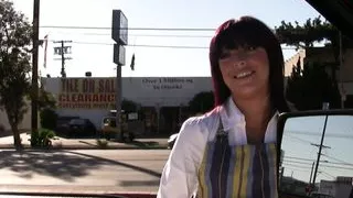 Skinny slut with small tits picked up on the street for a fuck