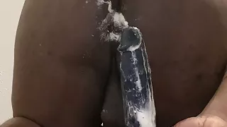 DL Big Booty Thug Bottom Creaming On BBC Dildo