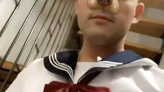 Wanking in the stairwell for my subscriber (German boy cum)