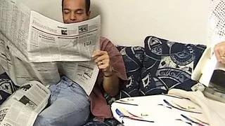 Stop mal die Hausarbeit ich will dich ficken