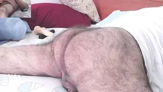 Daddy plays on cam for his girl and fans