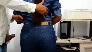 Boss picking up the employee messing with the cell phone