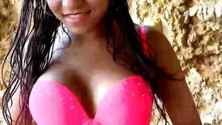 Exotic babe with nipple rings takes bottle in pussy for squirt