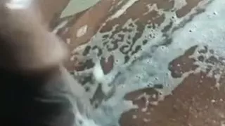 Bathroom Handjob With Shop Massage And Discharge Of Cum