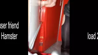 Suck and Fuck with hotwife from cuckold couple sexbiosstel at the Glory Hole at adult theater