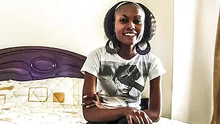 Shy Ebony Slut Cast By Big White Dick Fake Job Agent