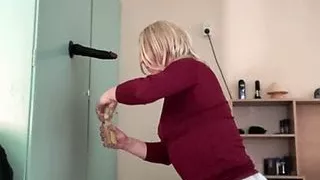 A little playing with my big Black Dildo