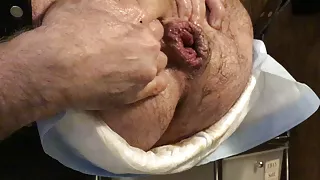 Quick self play on one of the little dildos and ToppedToys Hilt 95.  Great Rosebud was the end result