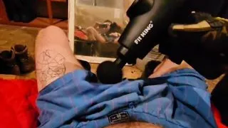 Kyle Buck Massage Gun Sex Toy Teaser Outdoorsmen in Work Boots by fire DOMINATES your eyes