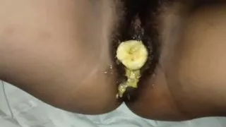 Boyfriend masturbates me with a banana