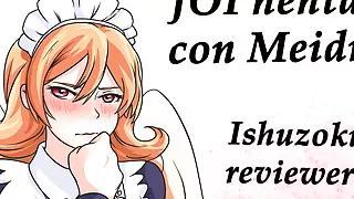 Spanish JOI hentai with Meidri, Ishuzoku Reviewers.