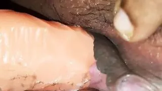 Wife Enjoys Pussy And Clitoris Masturbation With Dildo Vibrator With Husband