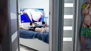 Stepdaughter spying on stepdad part 2