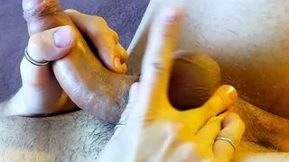 MASTURBATION CLOSE-UP, lots of oil and cum