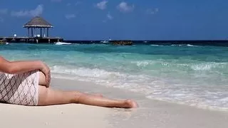 Outdoors, sexy teen without panties, hot ass