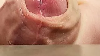 Close-Up Cumshot, Uncut Juicy Cock