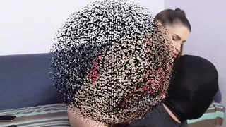 princess Smiley chokes slave maskjoe