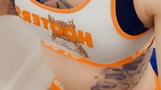 Hooters Hottie Is a Cock Tease