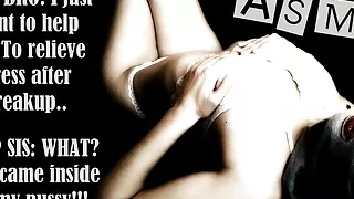 Lewd ASMR - Stepbrother helps Stepsister to relieve stress with his dick and sperm inside her pussy