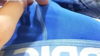 I slowly take off my panties and touch a big dick