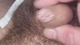 Small dick cum and very wet pre-cum