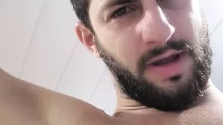 COCKY ALPHA MALE’S VERBAL BRAGGING - NAKED HAIRY UNCUT COCK