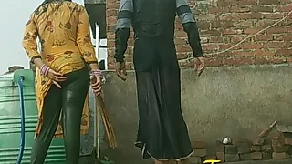 'desi Bhabhi' Rain Bath.