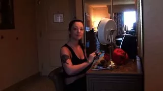 brunette teen sucks cock before her tight pussy is fucked doggystyle