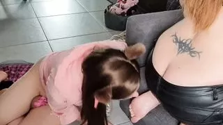 Sissy and Mistress play with feet (Teaser)