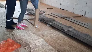 wife pays a builder with sex