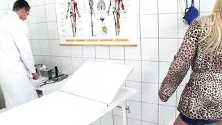 Gorgeous blonde beauty came for her annual checkup