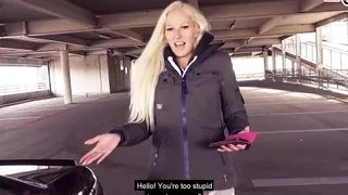 German blonde picked up online for a spontaneous outdoor fuck date